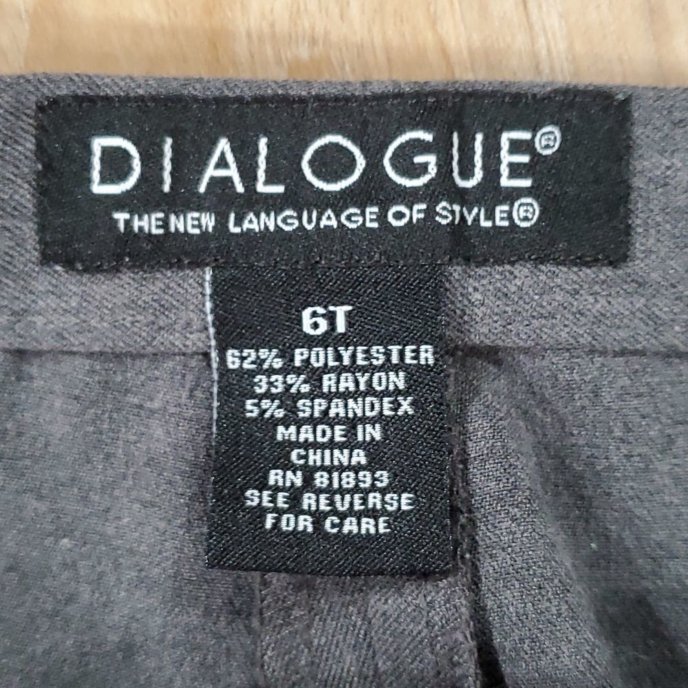 🔺️Dialogue Gray Tall Dressy Trousers Tall Size 6/28 - Picture 7 of 8